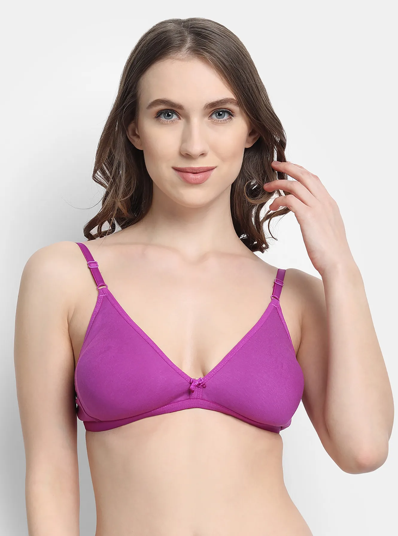 Modern Collection Non-Padded C Cup Bra for Women | Cotton Rich Wirefree Bra  | T-Shirt Bra with Double Layered Cups & Adjustable Straps for Everyday