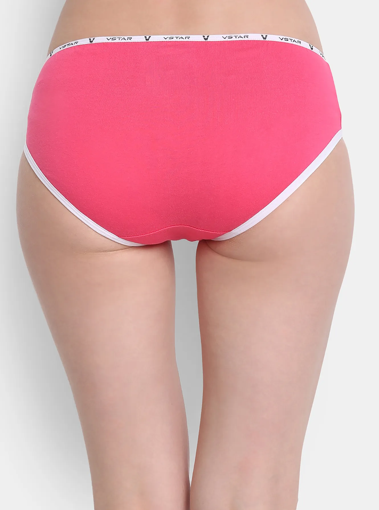 Mid rise hipster cut panty with contrast elasticated waistband