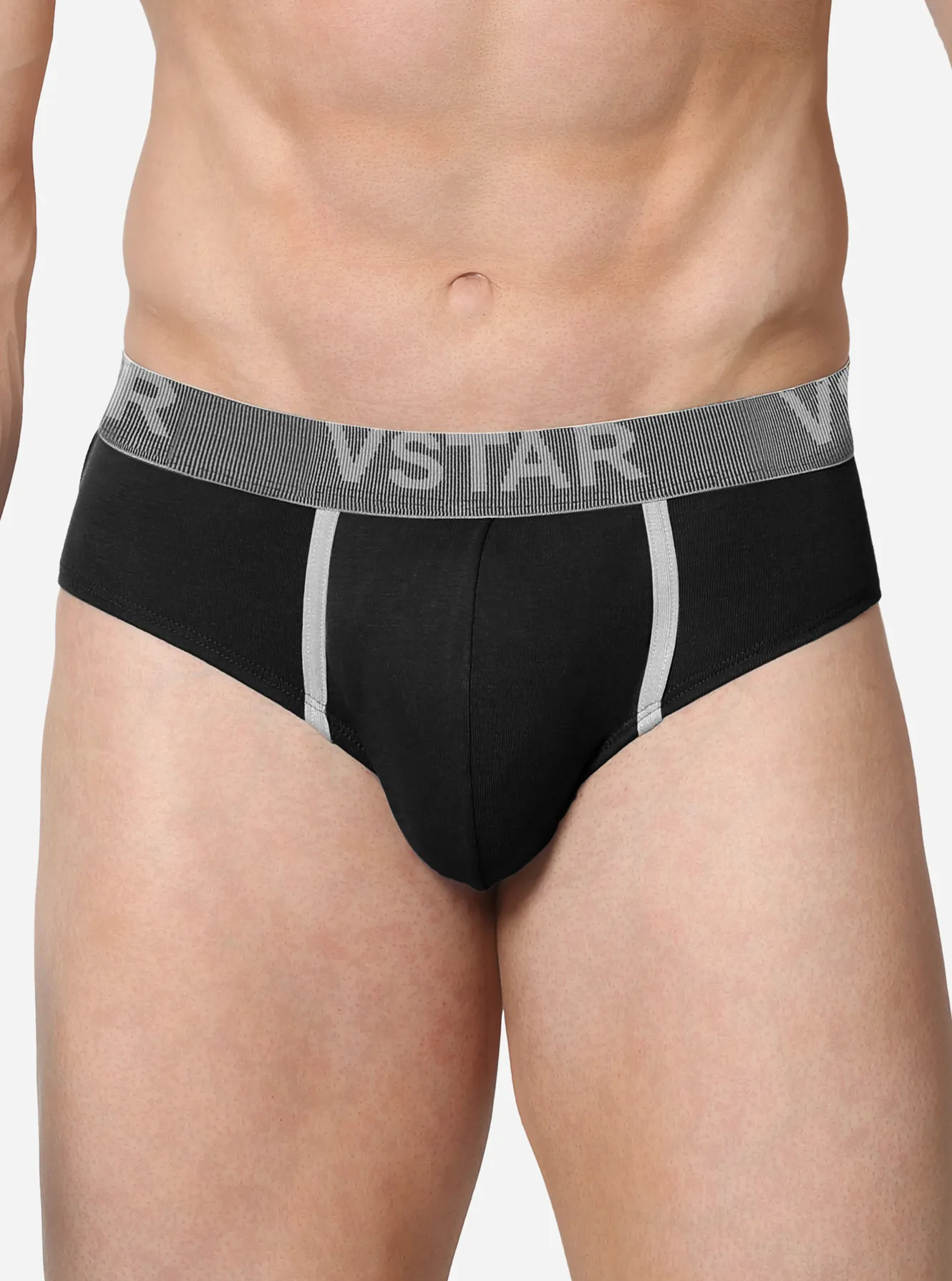 Premium combed cotton low waist brief with contrast fabric taping
