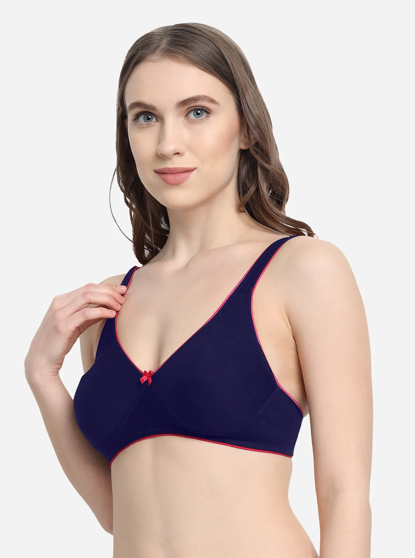 AR FASION Double Layered Broad Strap B-CUP Bra