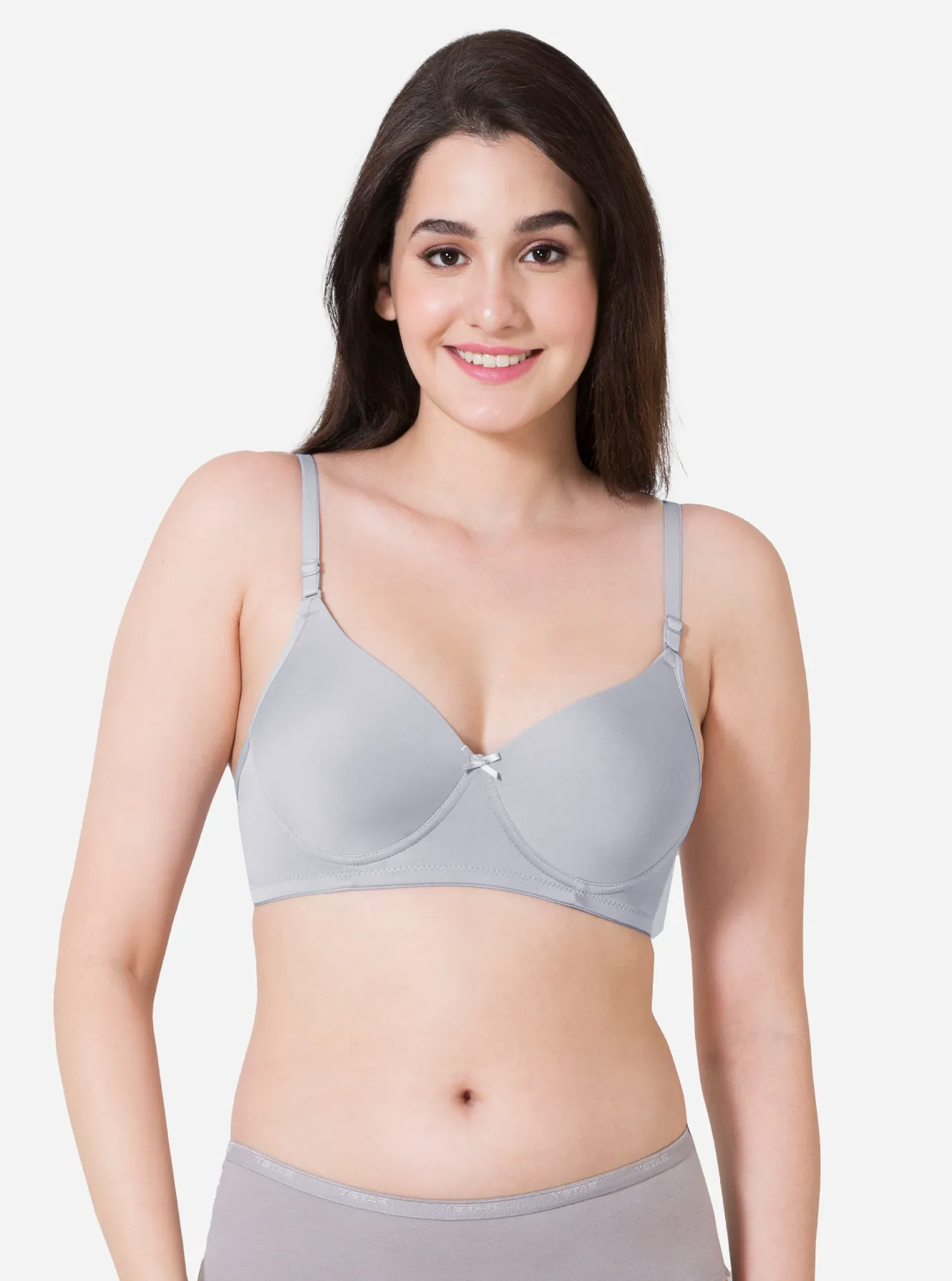 Solid padded wire free bra