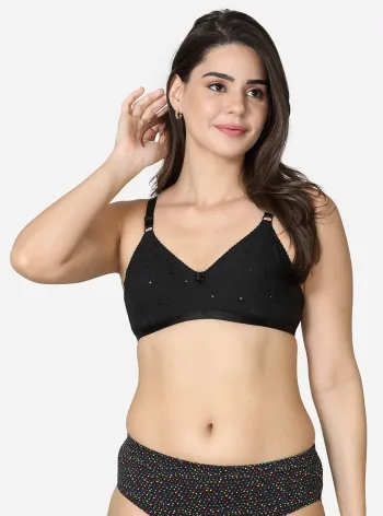 Plain Non-Padded WINSOME ROUNDSTITCH CENTER ELASTIC COTTON BRA, For Daily  Wear at Rs 49/piece in Kozhikode