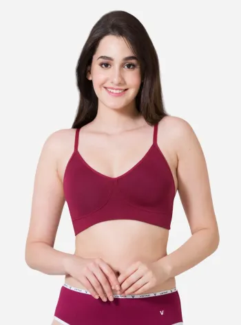 Cotton And Net Ladies Red Plain Padded Bra, Size: 34B at Rs 100