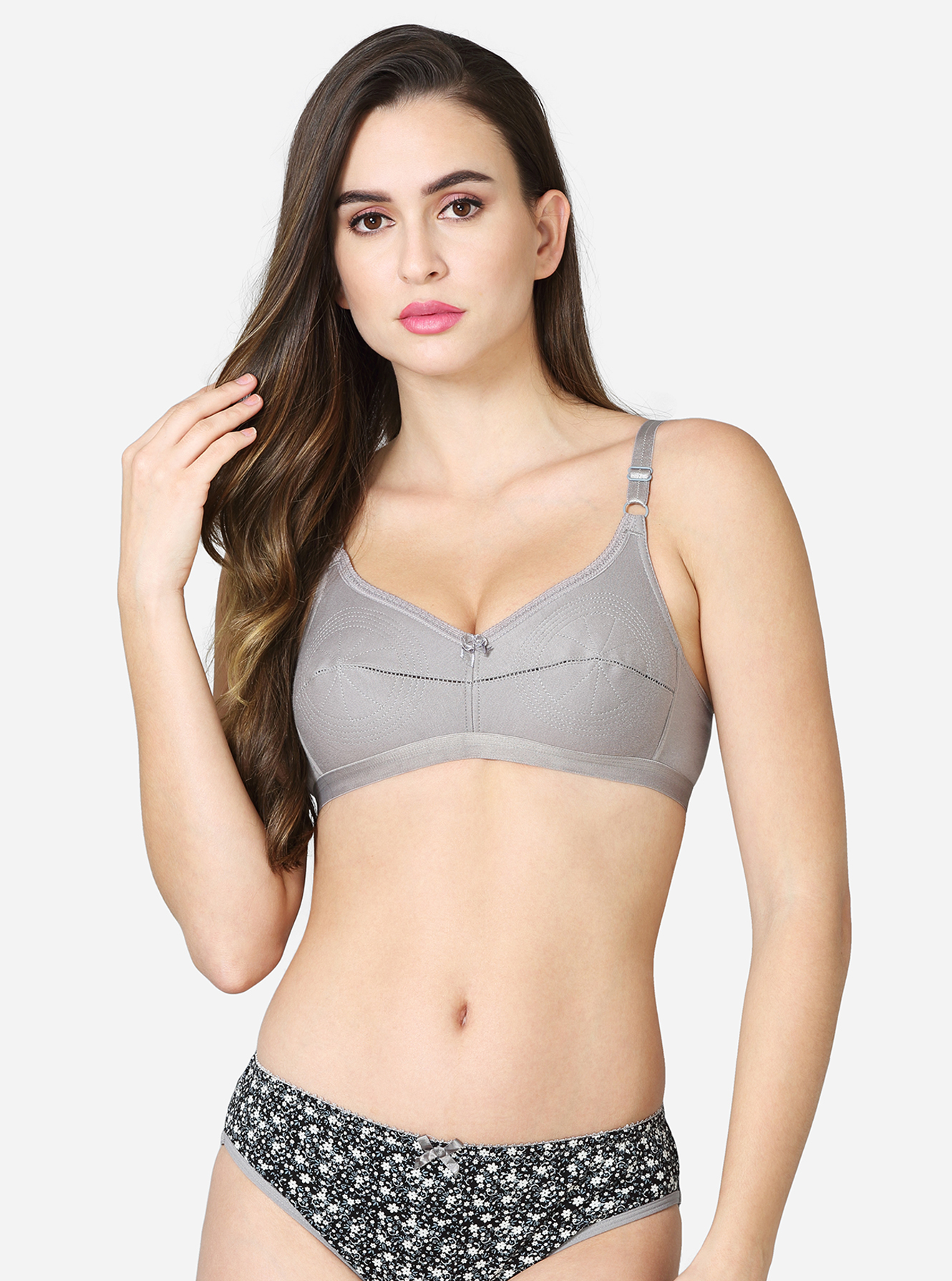 Round stitch double-layered cone-shaped bra with decorative trim lace, Buy  Mens & Kids Innerwear