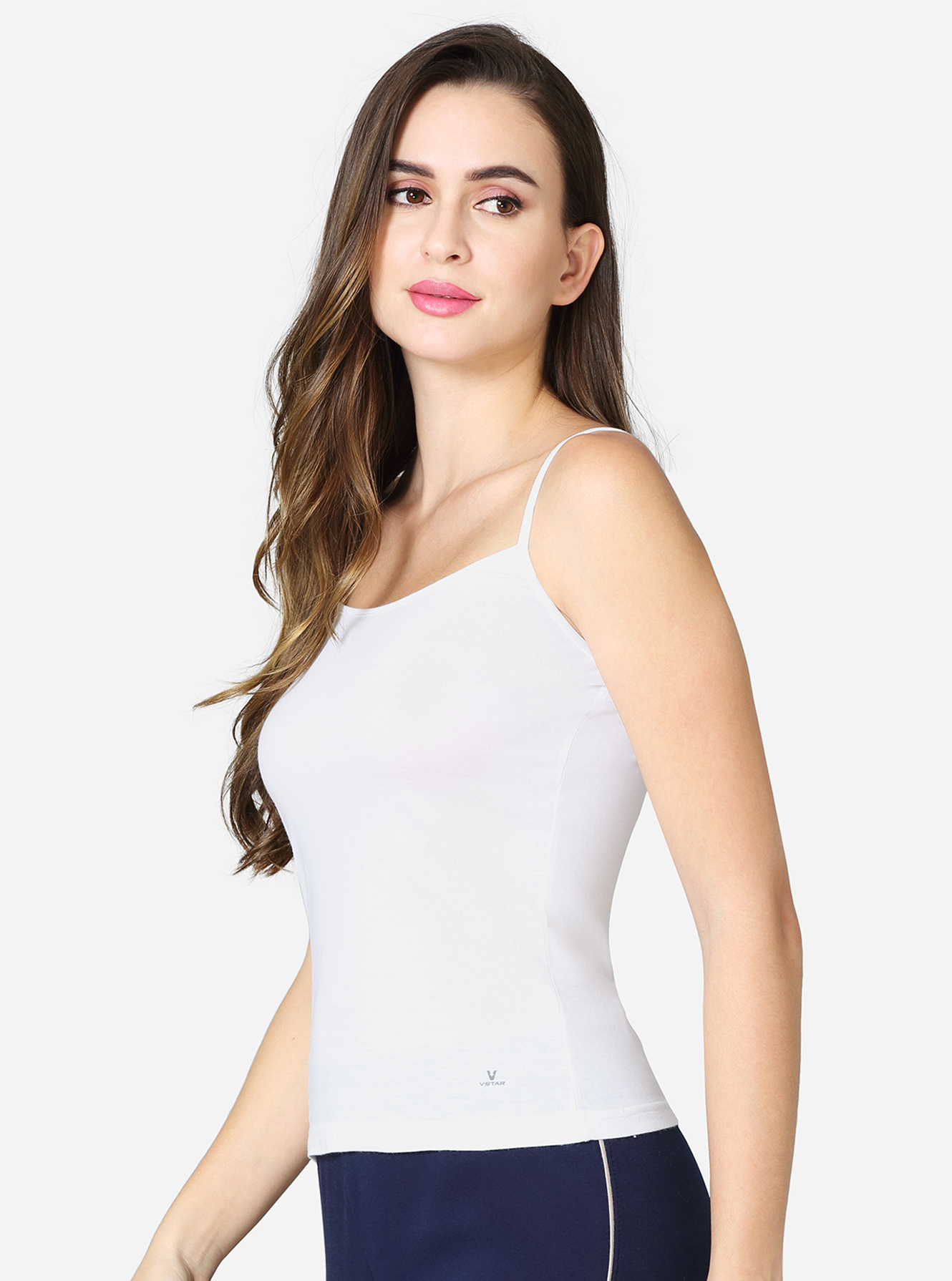 トップス Re:Camisole - White Buy Deep neckline modern fit cotton camisole with adjustable