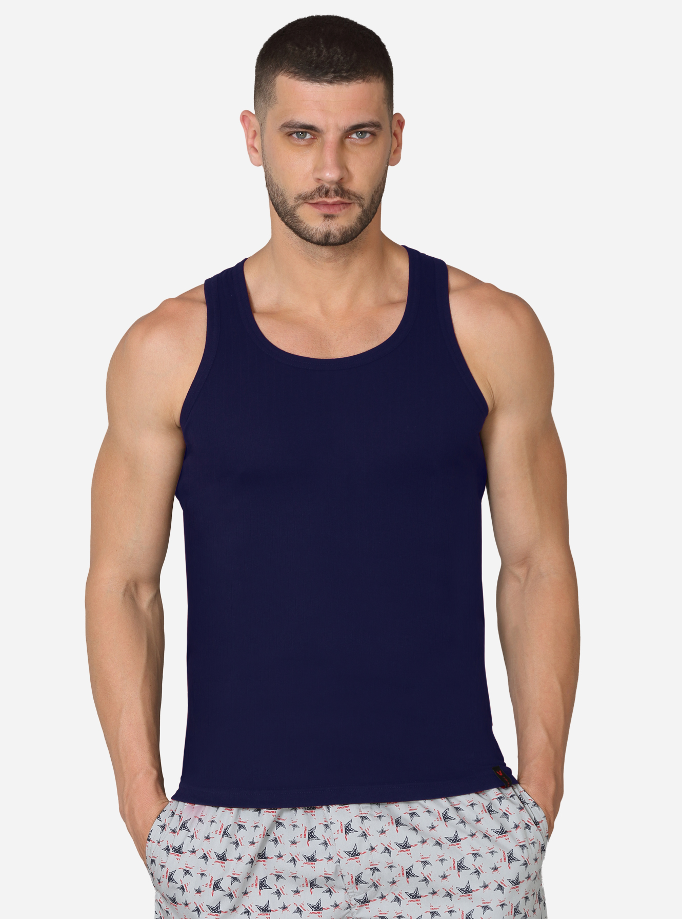 Premium cotton gym vest with racer back styling | Buy Mens & Kids