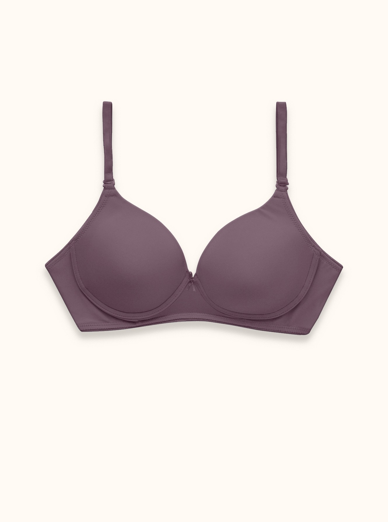 Full Cup Padded Bra Wine Taupe-32B